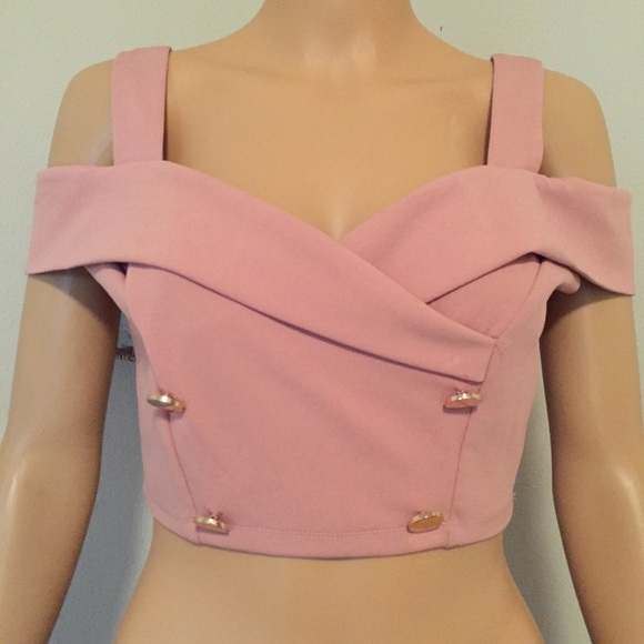Symphony Cold Shoulder crop Top - Picture 2 of 10